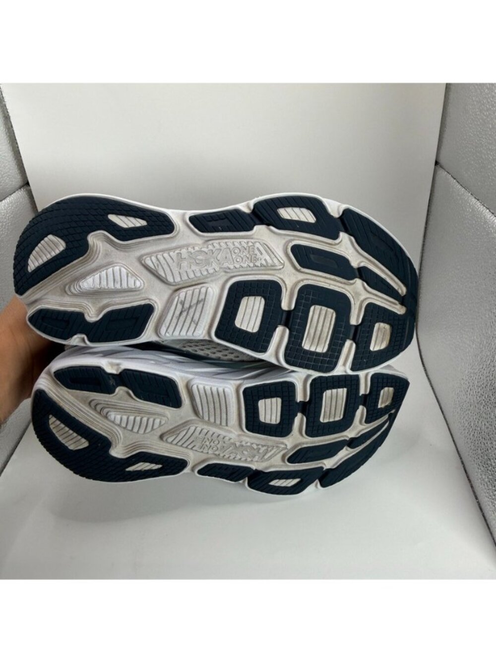 Hoka One One W Bondi 7 Shoes Women Size 10 Gray Blue Running Cushioned - Picture 9 of 10